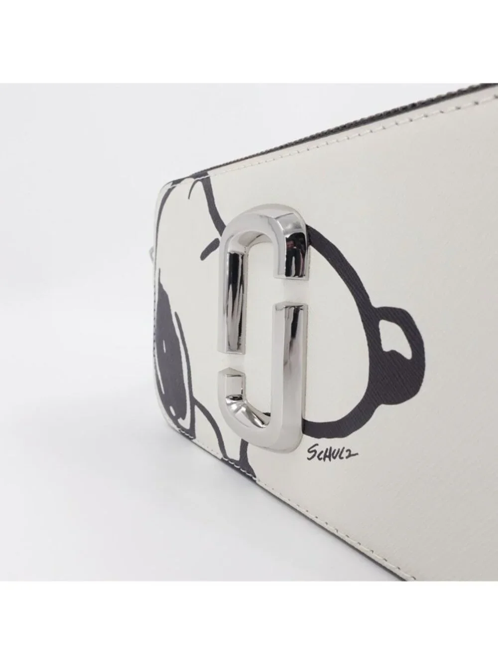 Marc Jacobs x Peanuts Snoopy The Snapshot Logo Plaque Crossbody Bag White OS - Picture 5 of 14